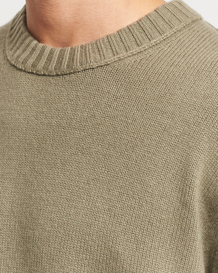 Men | Sweaters & Knitwear | FRAME | Cashmere Sweater Khaki Green