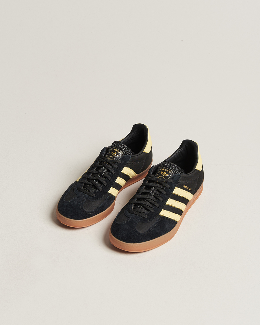 adidas Originals Gazelle Sneaker Black/Yellow at CareOfCarl.com adidas Originals Gazelle Sneaker Black/Yellow at CareOfCarl.com