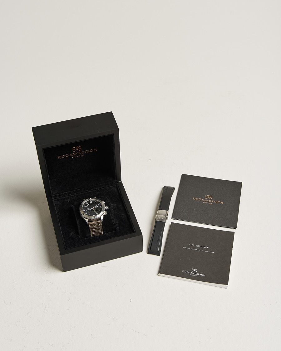 Men | Sjöö Sandström Pre-Owned UTC Skydiver 017401 Steel Black | Sjöö Sandström Pre-Owned | UTC Skydiver 017401 Steel Black
