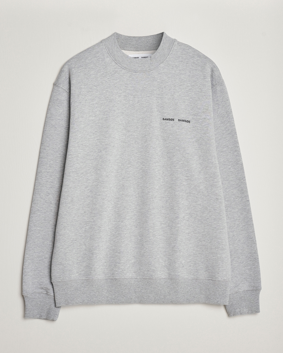 Men | Sweaters & Knitwear | Samsøe Samsøe | Norsbro Crew Neck Sweatshirt Grey Melange
