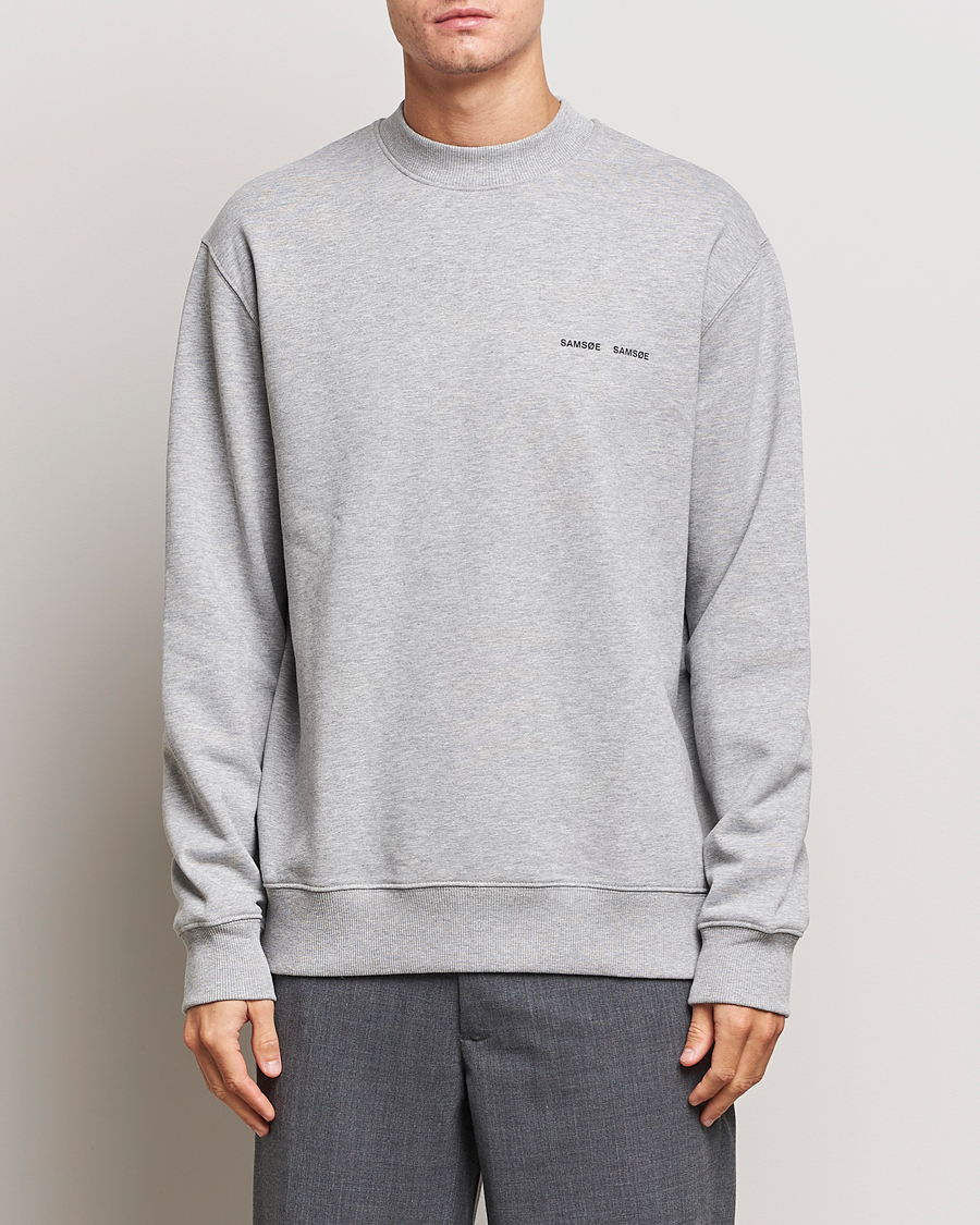 Men | Sweaters & Knitwear | Samsøe & Samsøe | Norsbro Crew Neck Sweatshirt Grey Melange