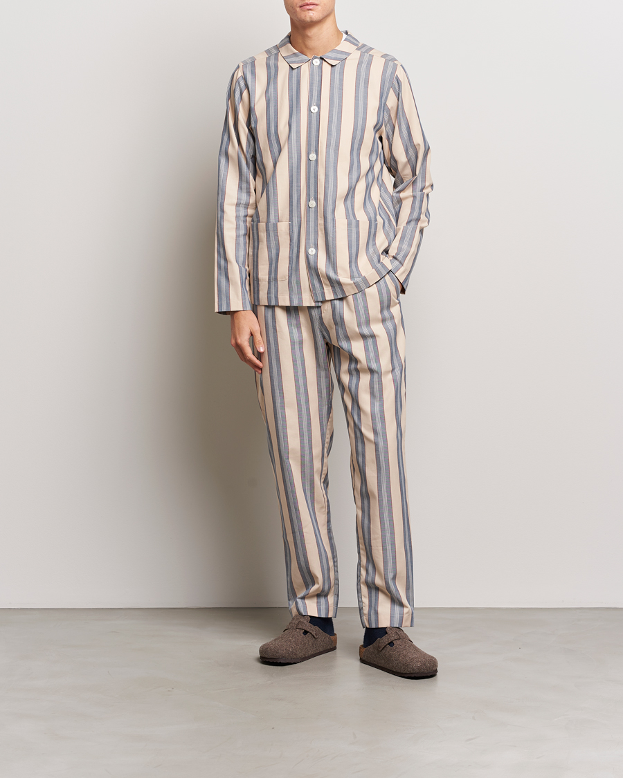 Men | Pyjamas & Robes | Nufferton | Uno Old School Pyjama Set Beige/Blue