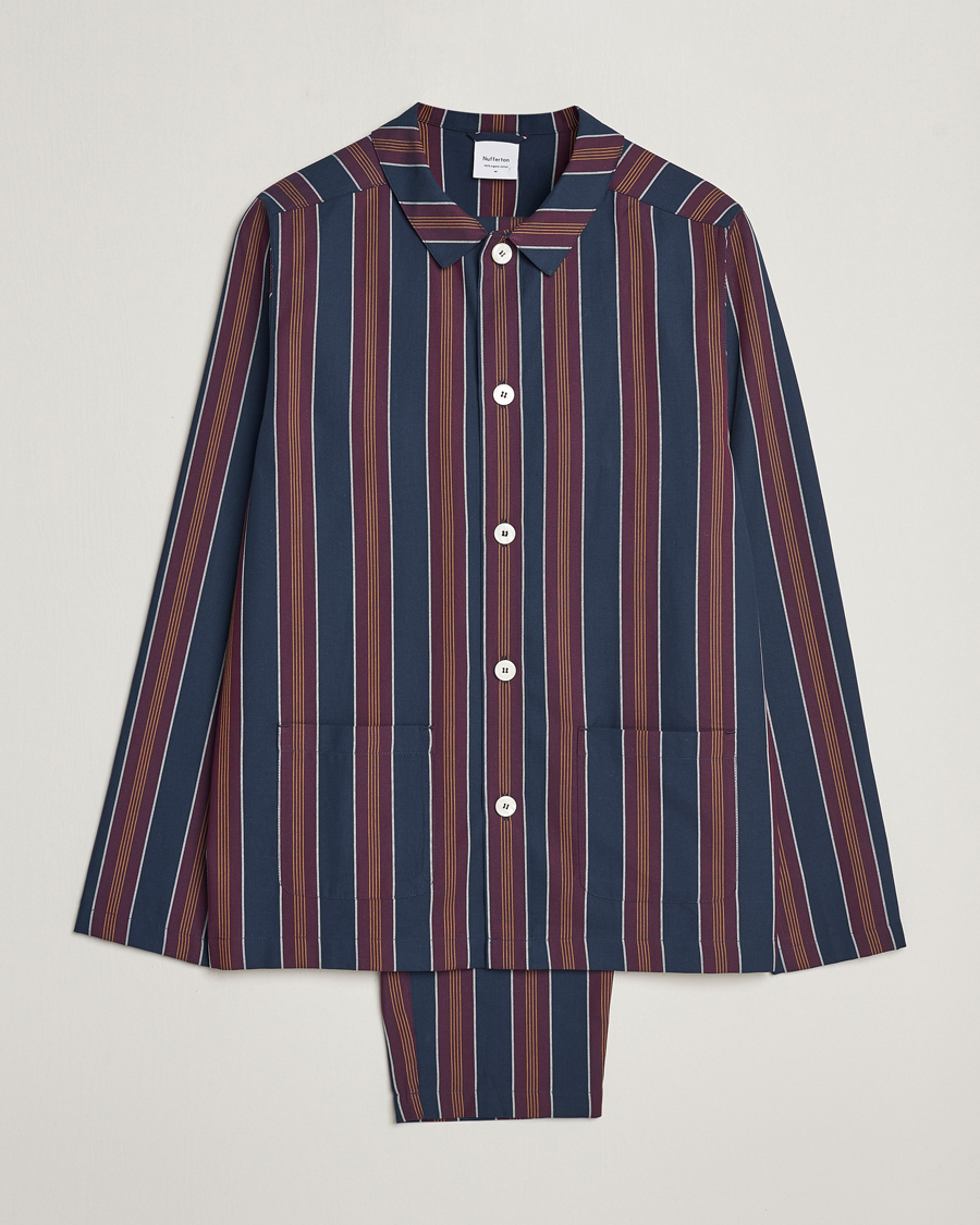 Men |  | Nufferton | Uno Old School Pyjama Set Navy/Orange