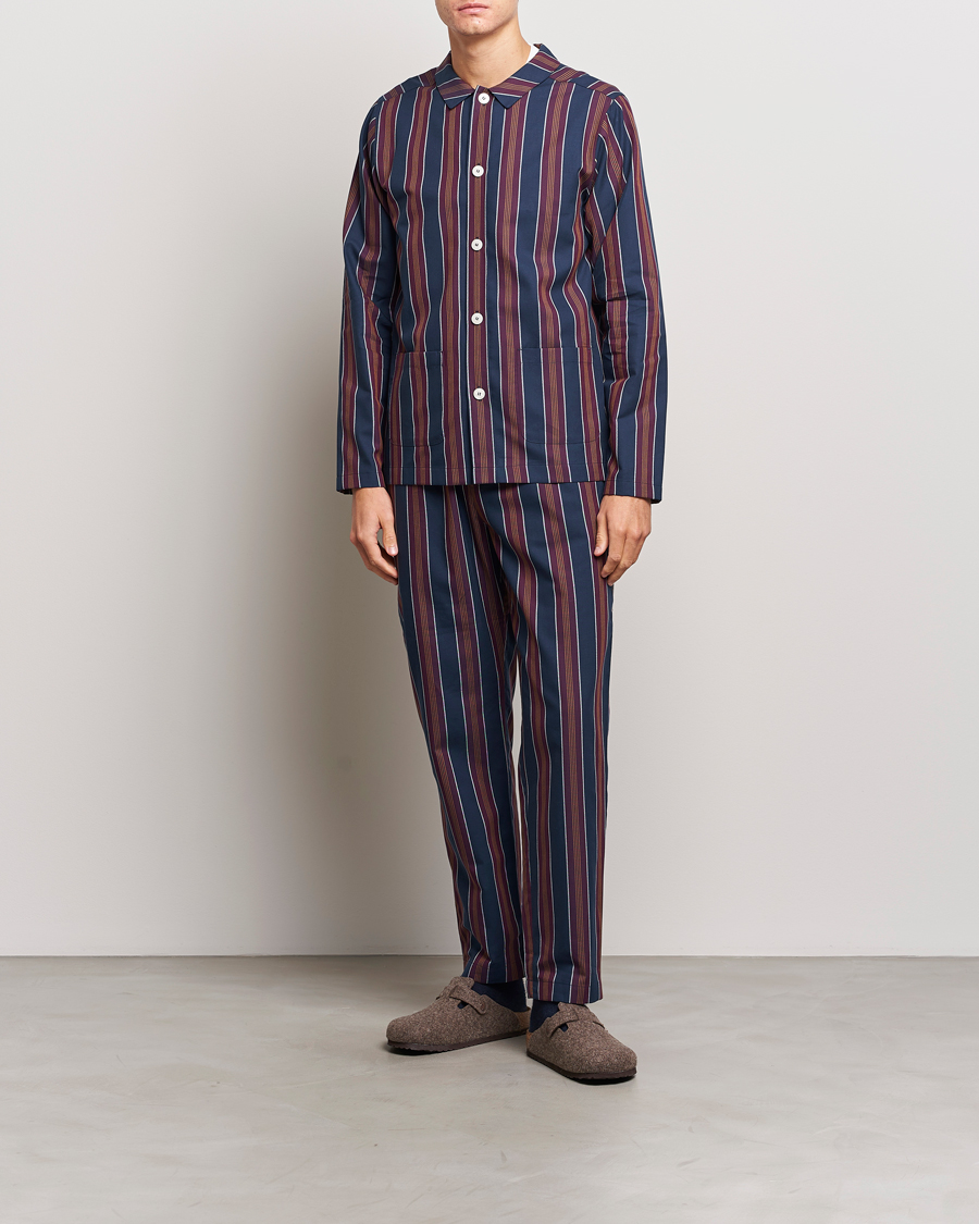 Men | Pyjamas & Robes | Nufferton | Uno Old School Pyjama Set Navy/Orange