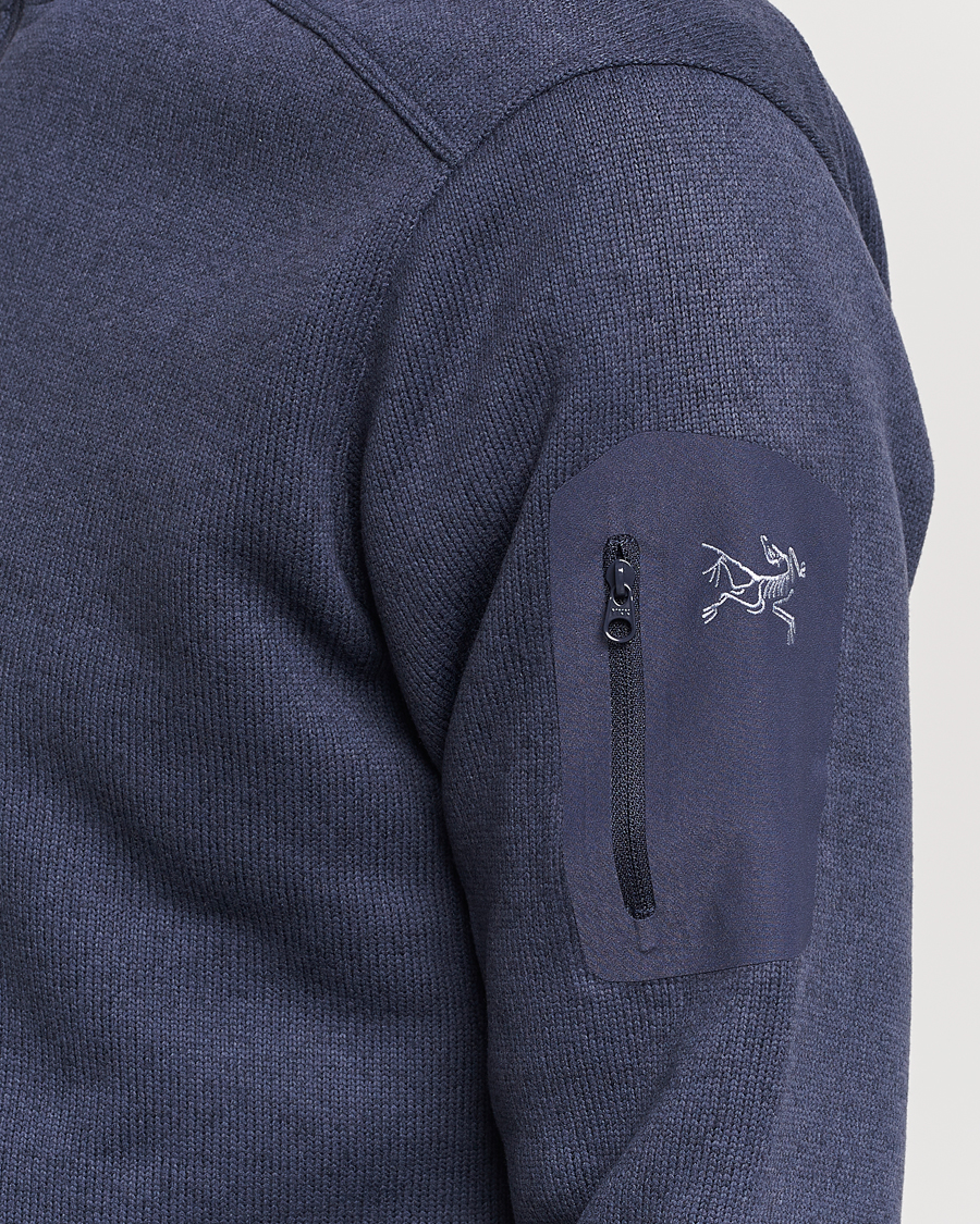 Men | Sweaters & Knitwear | Arc'teryx | Covert Half-Zip Black Sapphire Heather