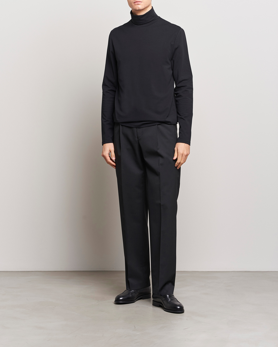 Men | Sweaters & Knitwear | Filippa K | 93 Turtleneck Tee Black