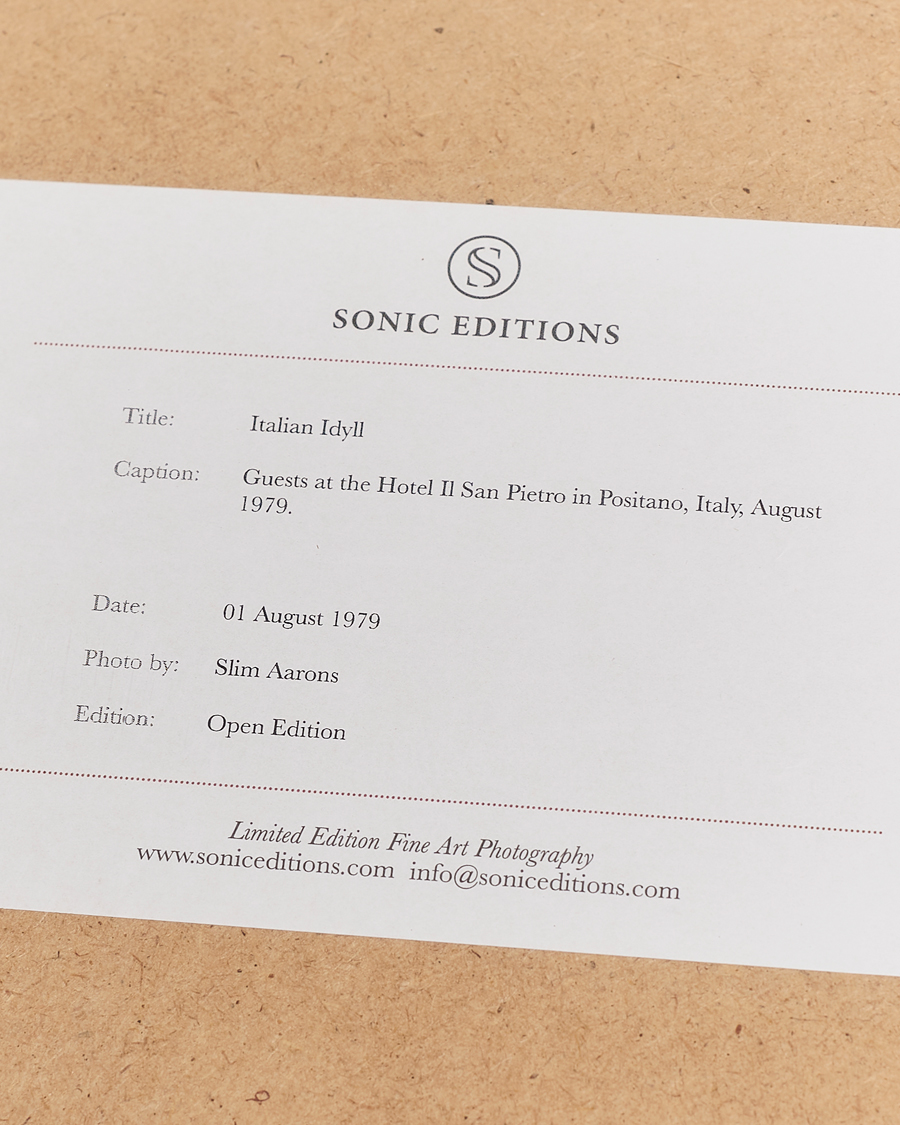 Men |  | Sonic Editions | Framed Slim Aarons Italian Idyll 