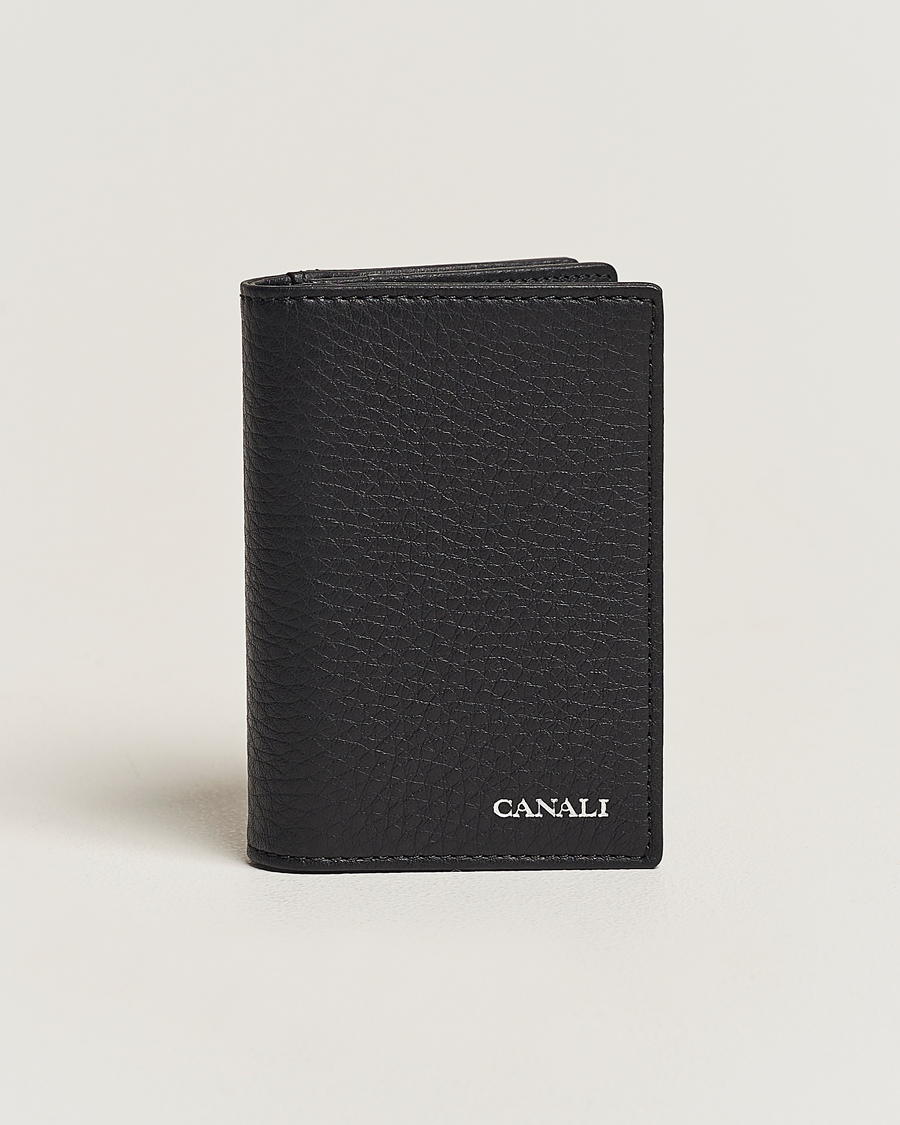 Men | Wallets | Canali | Grain Leather Billfold Black