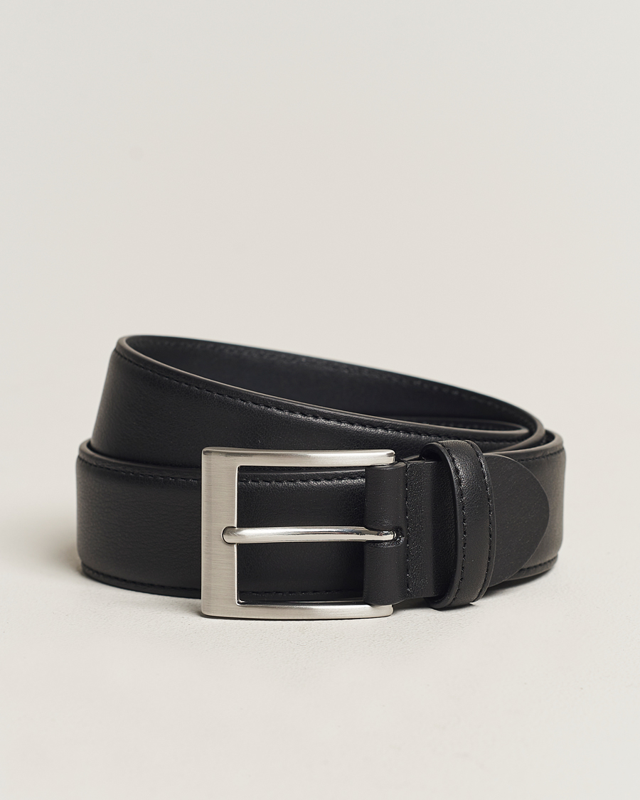 Men | Belts | Canali | Classic Leather Belt Black Calf