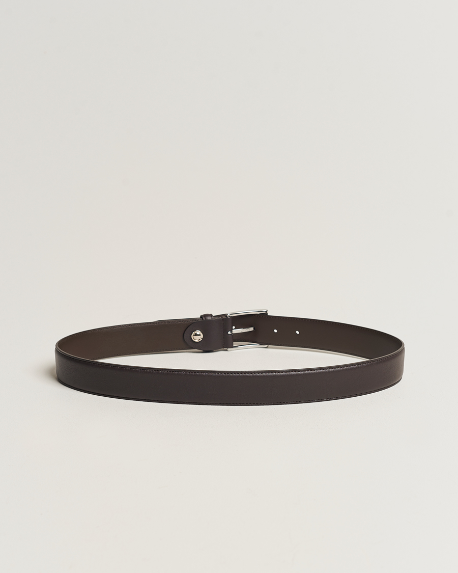 Men | Belts | Canali | Classic Leather Belt Dark Brown Calf