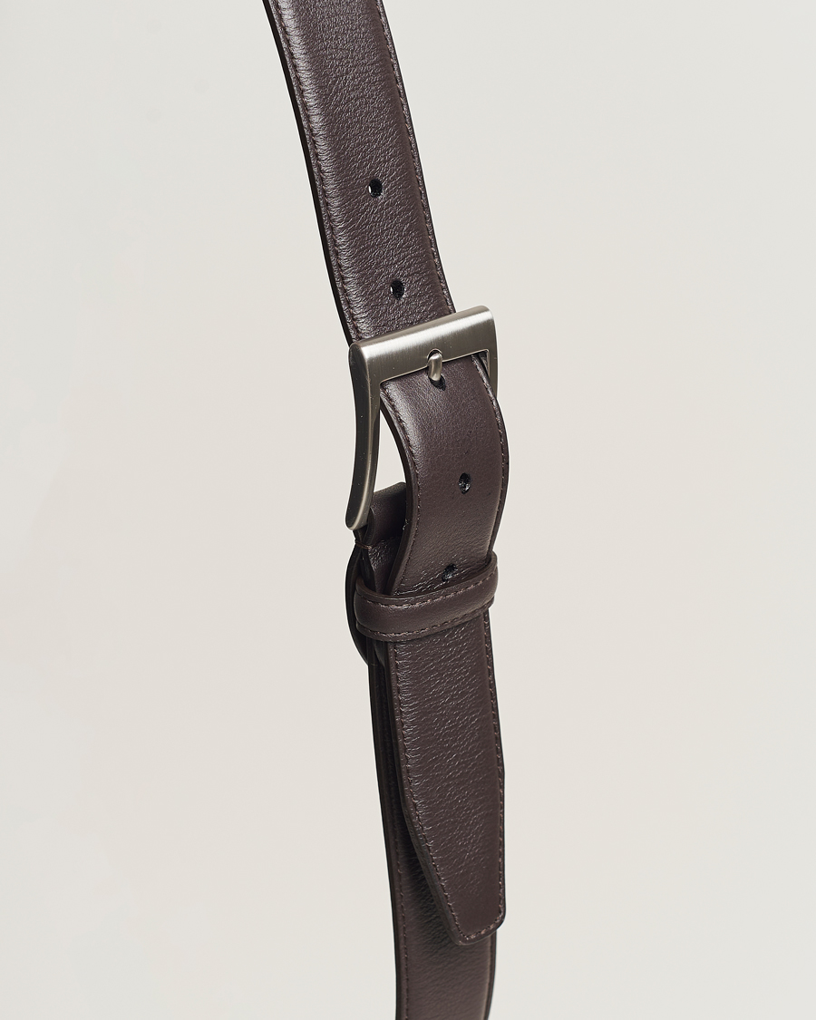 Men | Belts | Canali | Leather Belt Dark Brown Calf