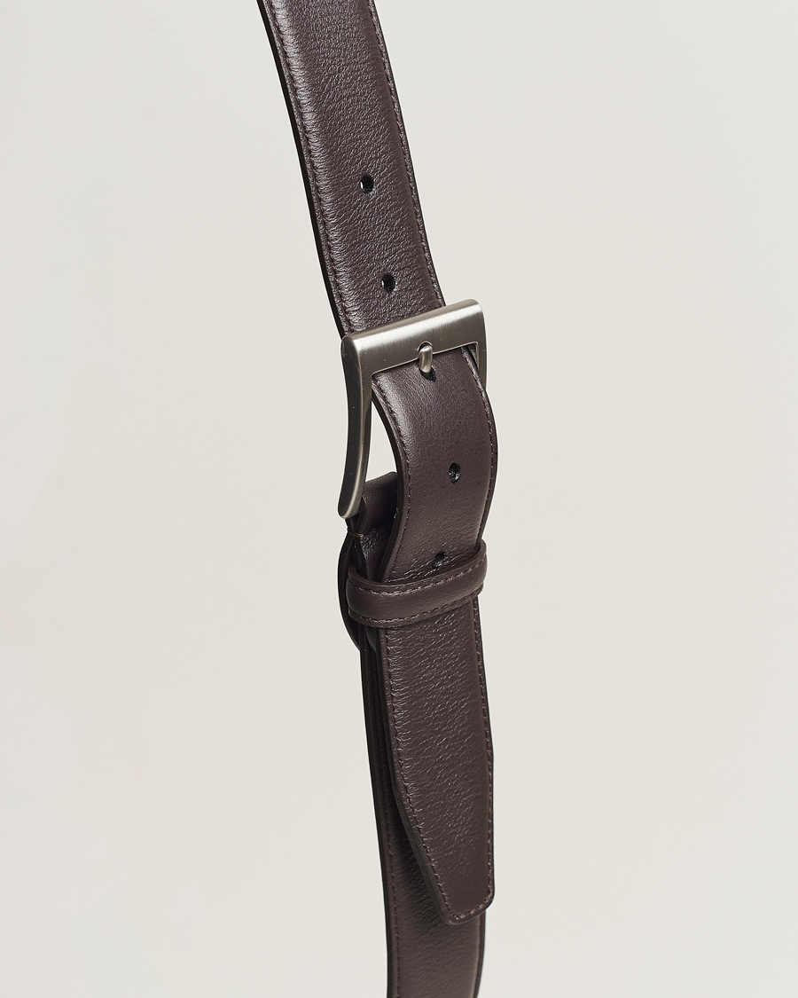 Men | Belts | Canali | Classic Leather Belt Dark Brown Calf