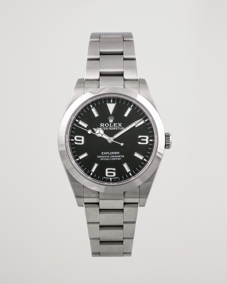 Men | Rolex Pre-Owned Explorer 39mm 214270 Steel Black | Rolex Pre-Owned | Explorer 39mm 214270 Steel Black