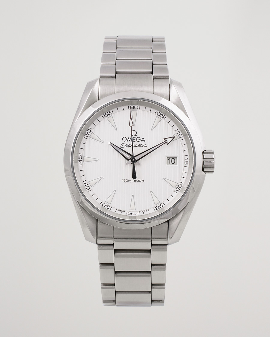 Men | Omega Pre-Owned Seamaster Aqua Terra Steel White | Omega Pre-Owned | Seamaster Aqua Terra Steel White