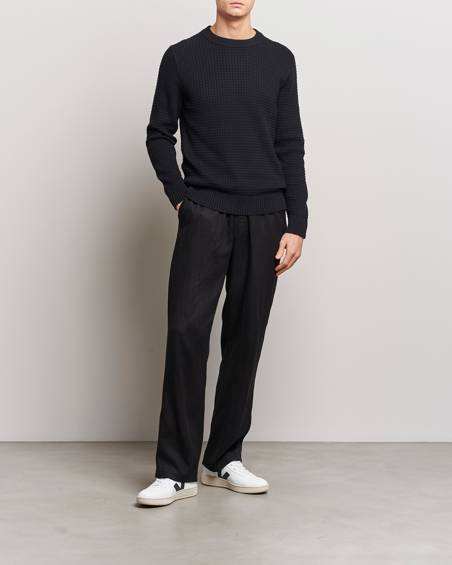 Men | Sweaters & Knitwear | J.Lindeberg | Archer Structure Sweater Black