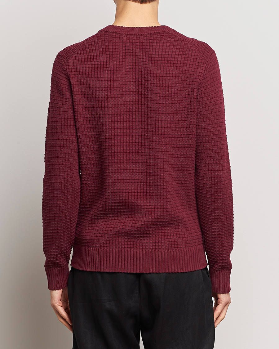 Men | Sweaters & Knitwear | J.Lindeberg | Archer Structure Sweater Zinfandel