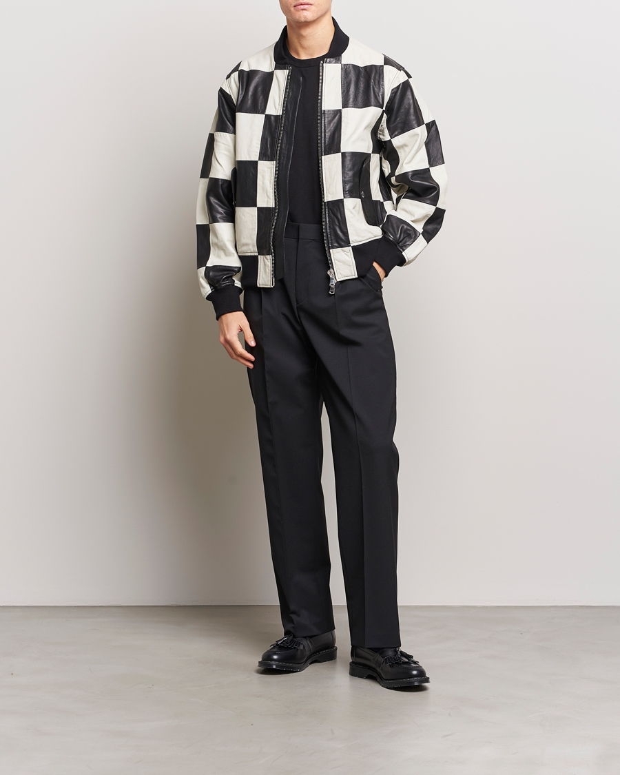 Men | Coats & Jackets | J.Lindeberg | Milan Patchwork Leather Jacket Black