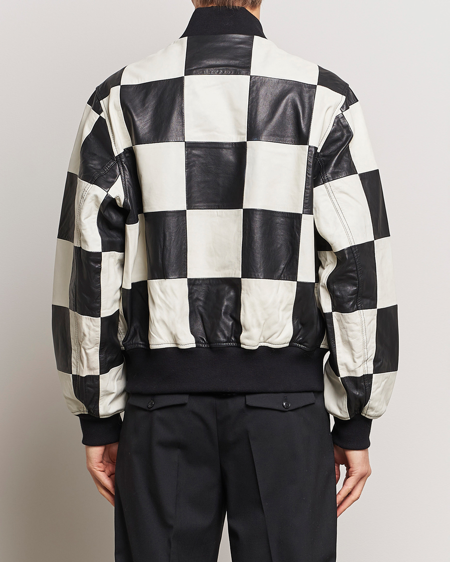 Men | Coats & Jackets | J.Lindeberg | Milan Patchwork Leather Jacket Black