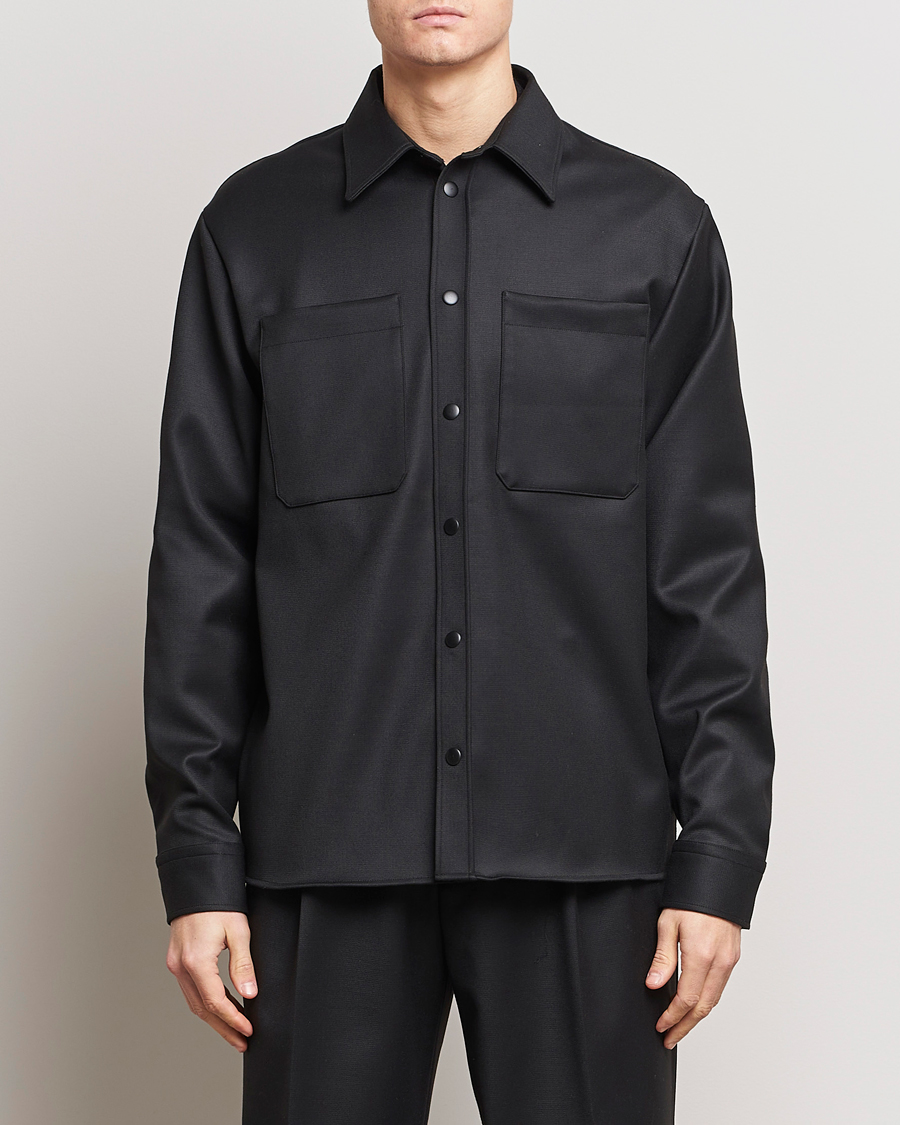 Men | Coats & Jackets | J.Lindeberg | Coen Double Face Overshirt Black