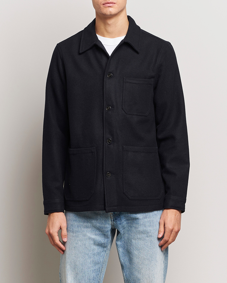 Men | A Day's March | A Day's March | Original Wool Overshirt Navy