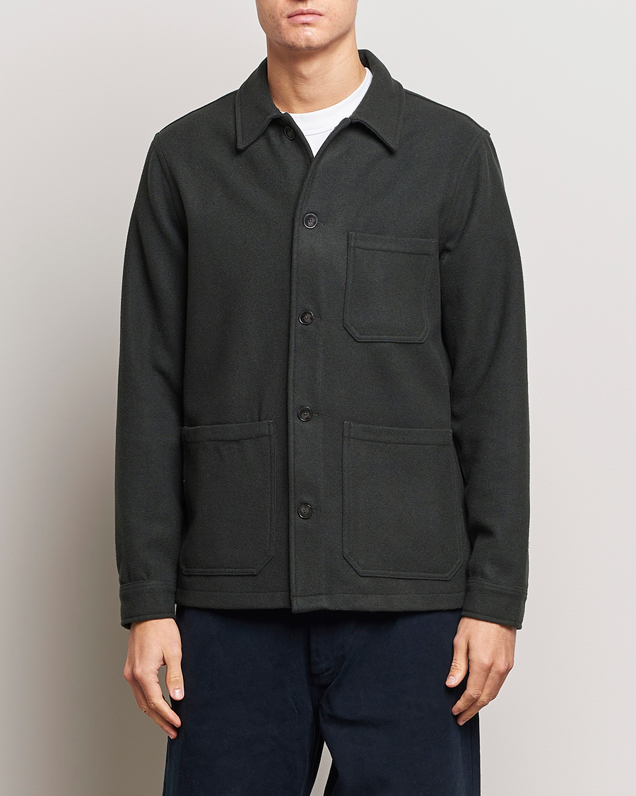 Men | A Day's March | A Day's March | Original Wool Overshirt Seaweed