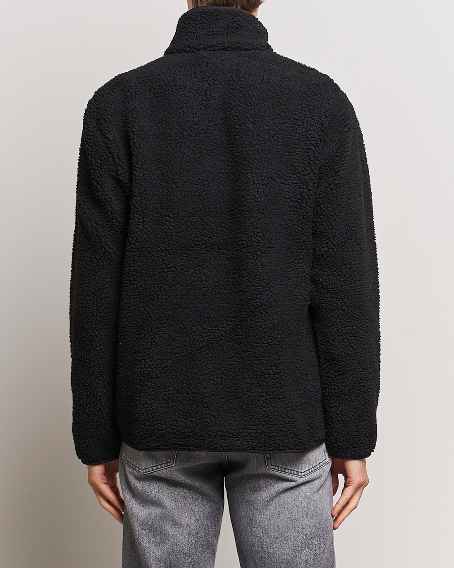 Men | Sweaters & Knitwear | A Day's March | Tone Pile Fleece Jacket Black