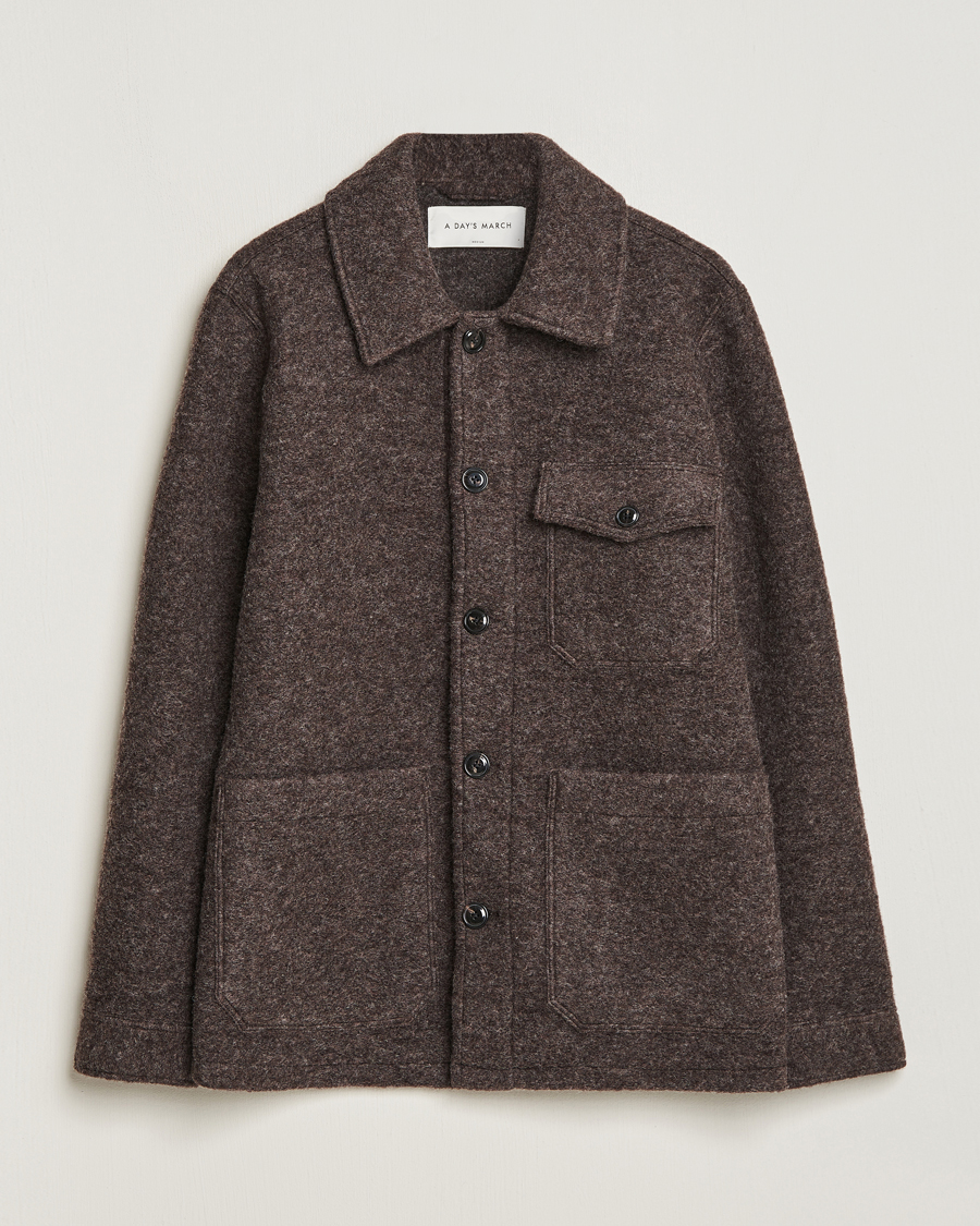 Men | A Day's March | A Day's March | Chaumont Heavy Wool Overshirt Taupe