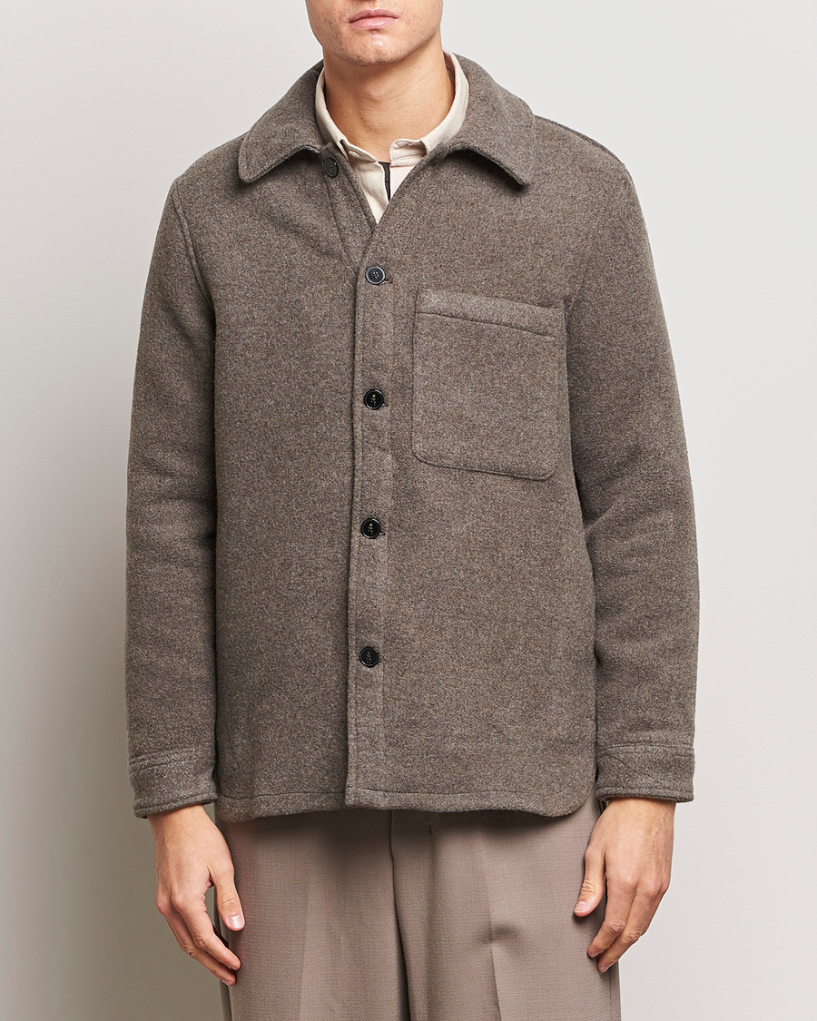 Men |  | A Day's March | Epernay Wool Overshirt Taupe
