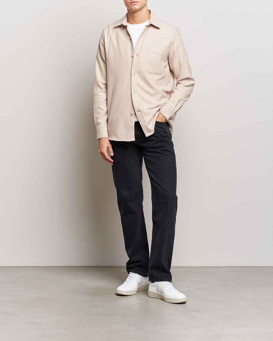 Men | Shirts | A Day's March | Redhill Heavy Flanell Shirt Sand
