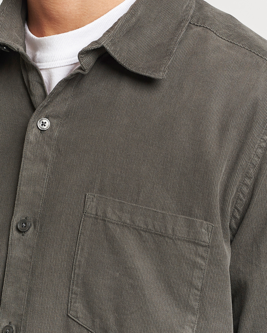 Men | Shirts | A Day's March | Daintree Baby Cord Shirt Olive