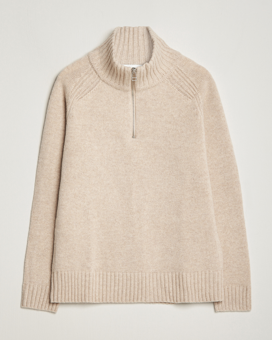 Men | A Day's March | A Day's March | Cullan Wool Half-Zip Sand