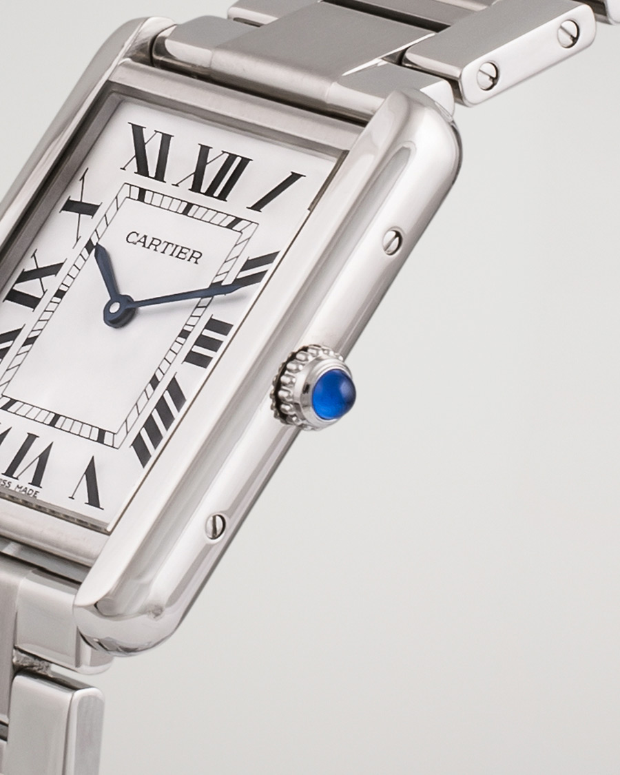 Men | Cartier Pre-Owned Tank Solo Large W5200014 Steel White | Cartier Pre-Owned | Tank Solo Large W5200014 Steel White