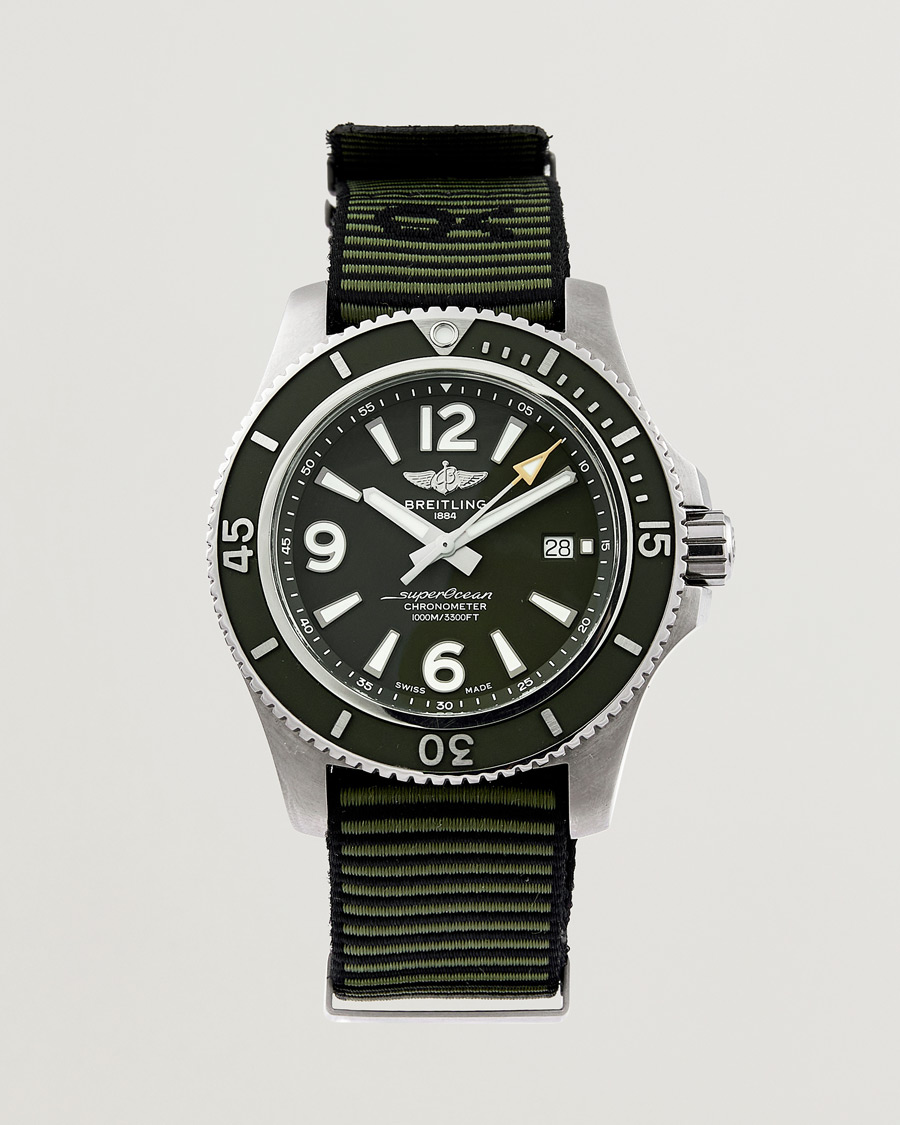 Men | Breitling Pre-Owned Superocean 44 Outerknown A17367 Steel Green | Breitling Pre-Owned | Superocean 44 Outerknown A17367 Steel Green