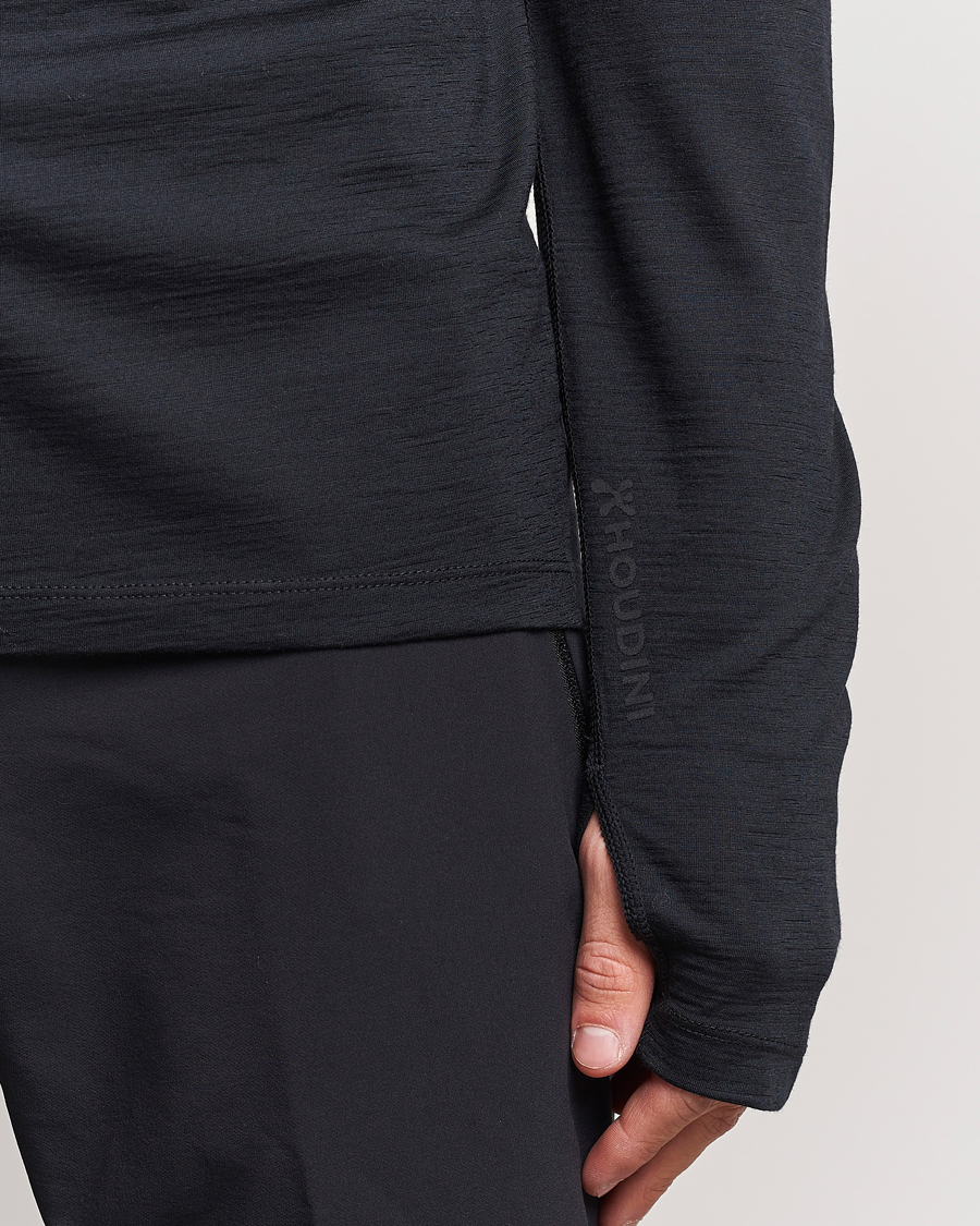 Men | Sweaters & Knitwear | Houdini | Desoli Merino Light Half Zip True Black