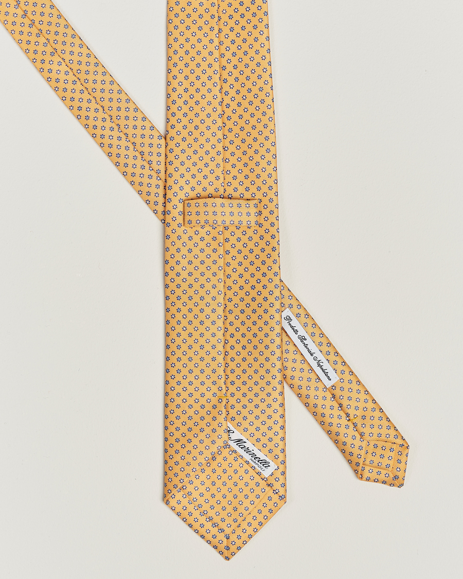 Men | E. Marinella 3-Fold Printed Silk Tie Yellow | E. Marinella | 3-Fold Printed Silk Tie Yellow