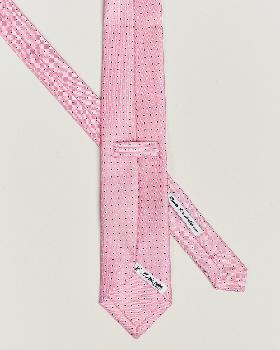 Men | E. Marinella 3-Fold Printed Silk Tie Pink | E. Marinella | 3-Fold Printed Silk Tie Pink