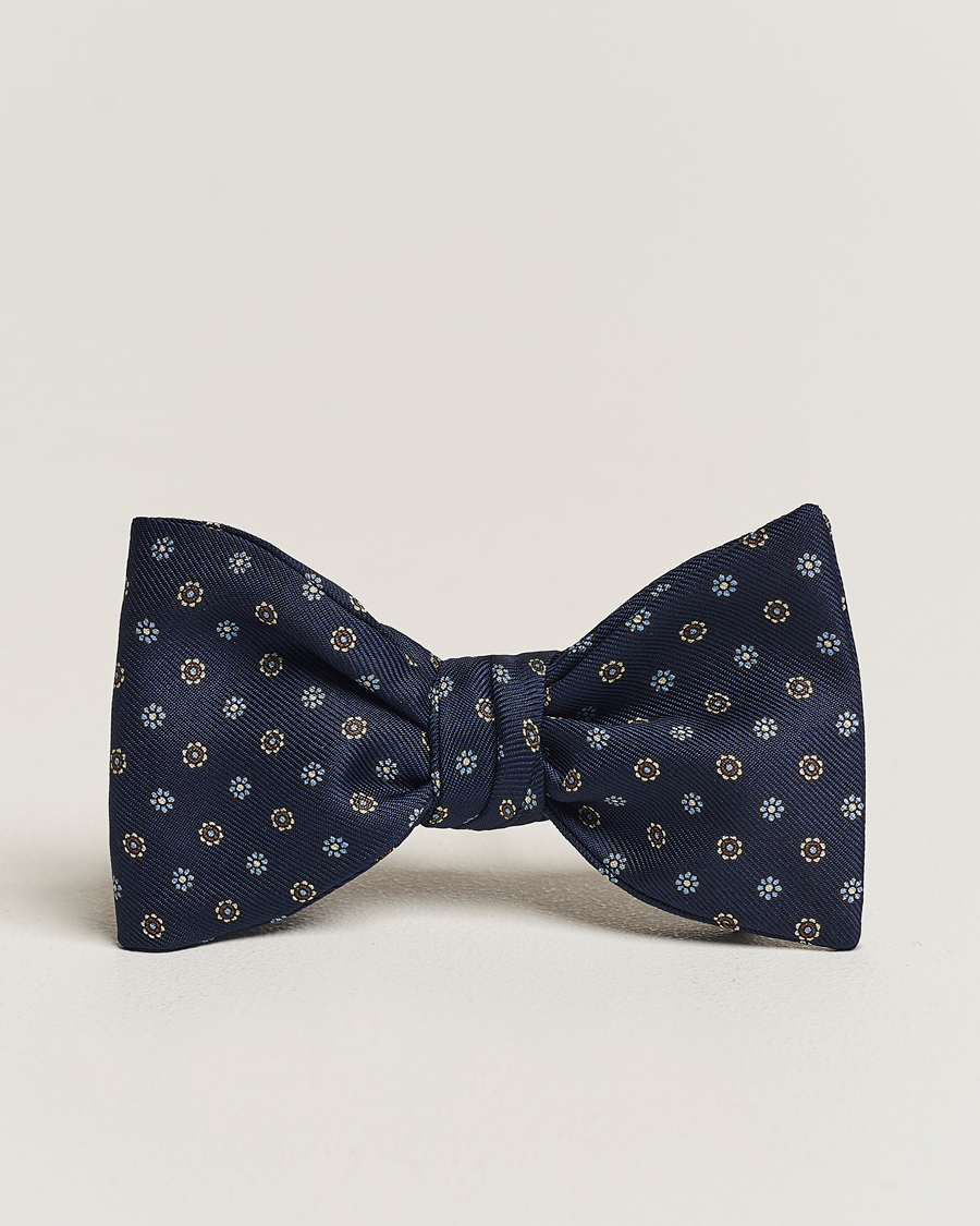 Men | E. Marinella Silk Bow Tie Navy | E. Marinella | Silk Bow Tie Navy