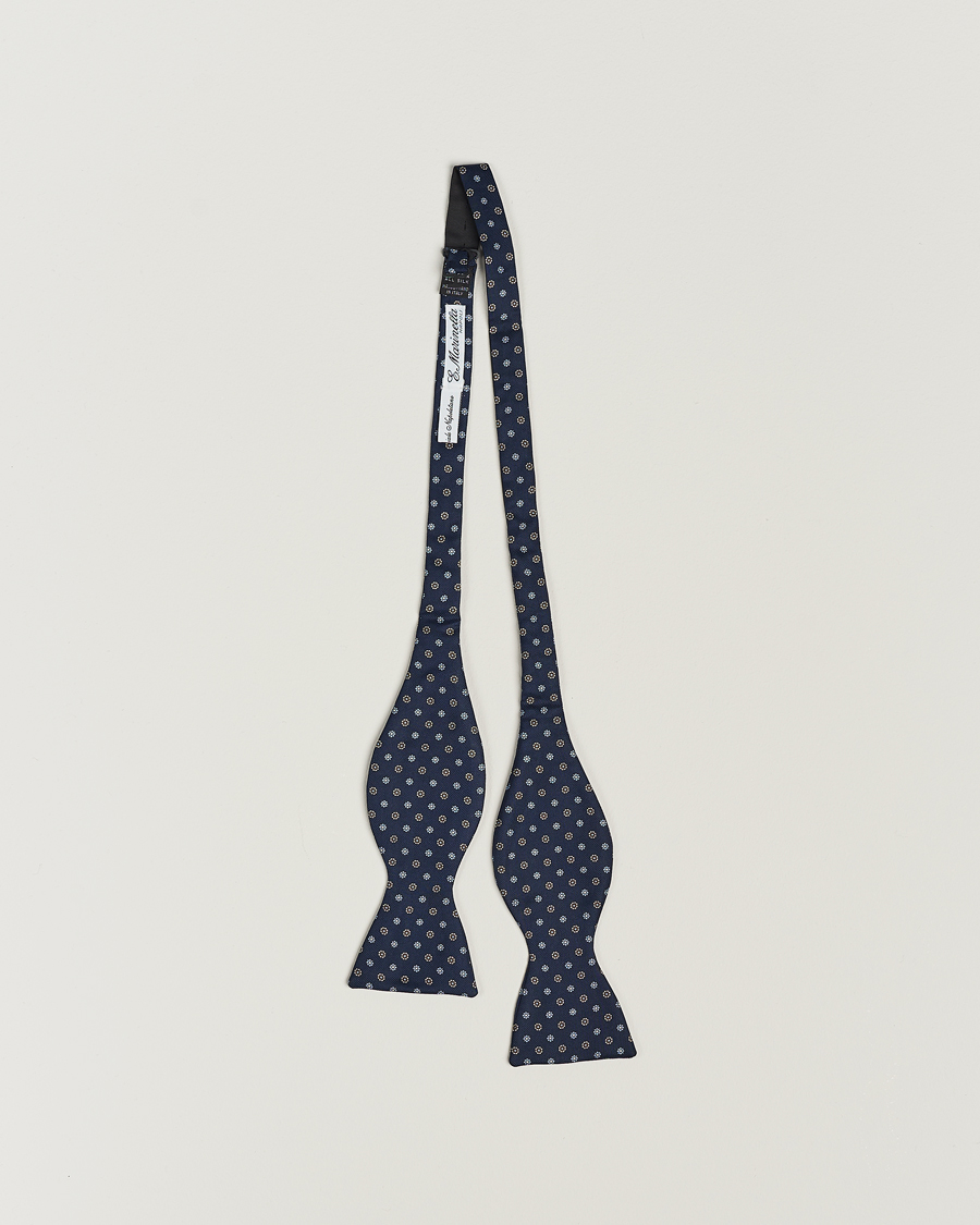 Men | E. Marinella Silk Bow Tie Navy | E. Marinella | Silk Bow Tie Navy