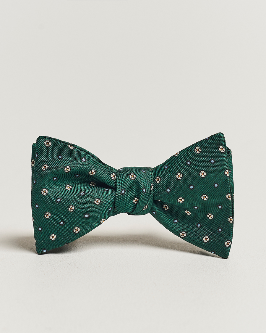 Men | Bow Ties | E. Marinella | Silk Bow Tie Dark Green