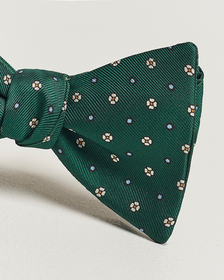 Men | E. Marinella Silk Bow Tie Dark Green | E. Marinella | Silk Bow Tie Dark Green