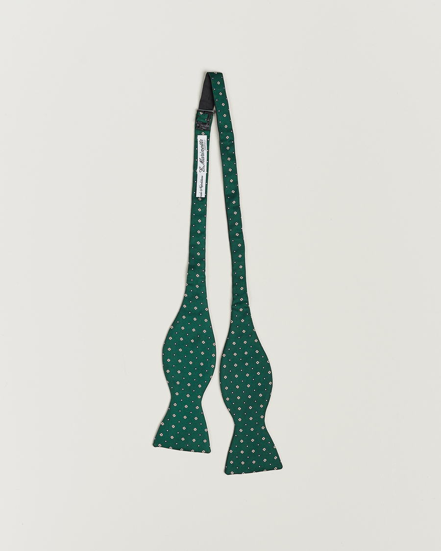 Men | E. Marinella Silk Bow Tie Dark Green | E. Marinella | Silk Bow Tie Dark Green