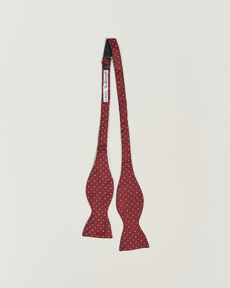 Men | E. Marinella Silk Bow Tie Burgundy | E. Marinella | Silk Bow Tie Burgundy