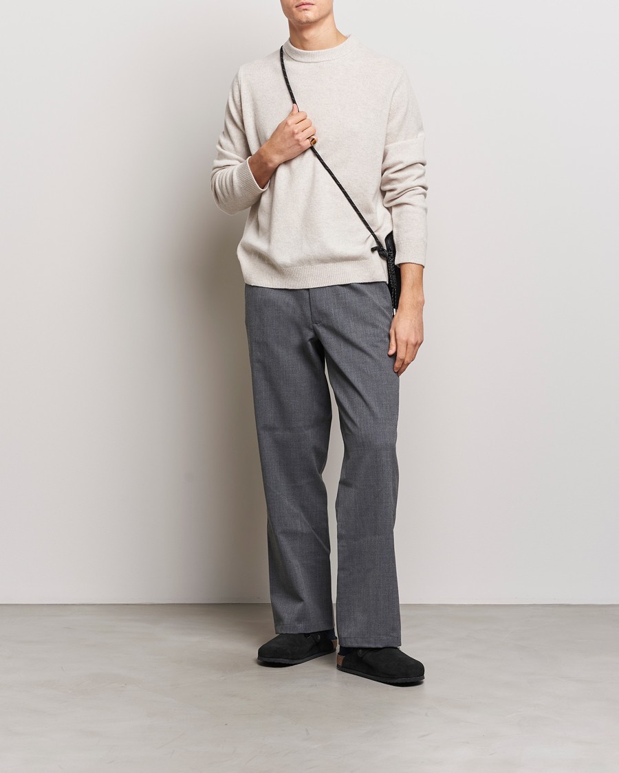 Men | Sweaters & Knitwear | Samsøe Samsøe | Isak Merino Knitted Sweater Silver Lining