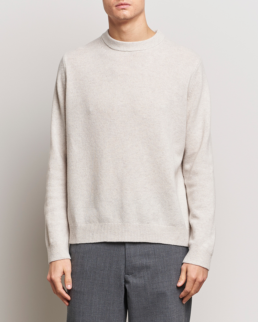 Men | Sweaters & Knitwear | Samsøe Samsøe | Isak Merino Knitted Sweater Silver Lining