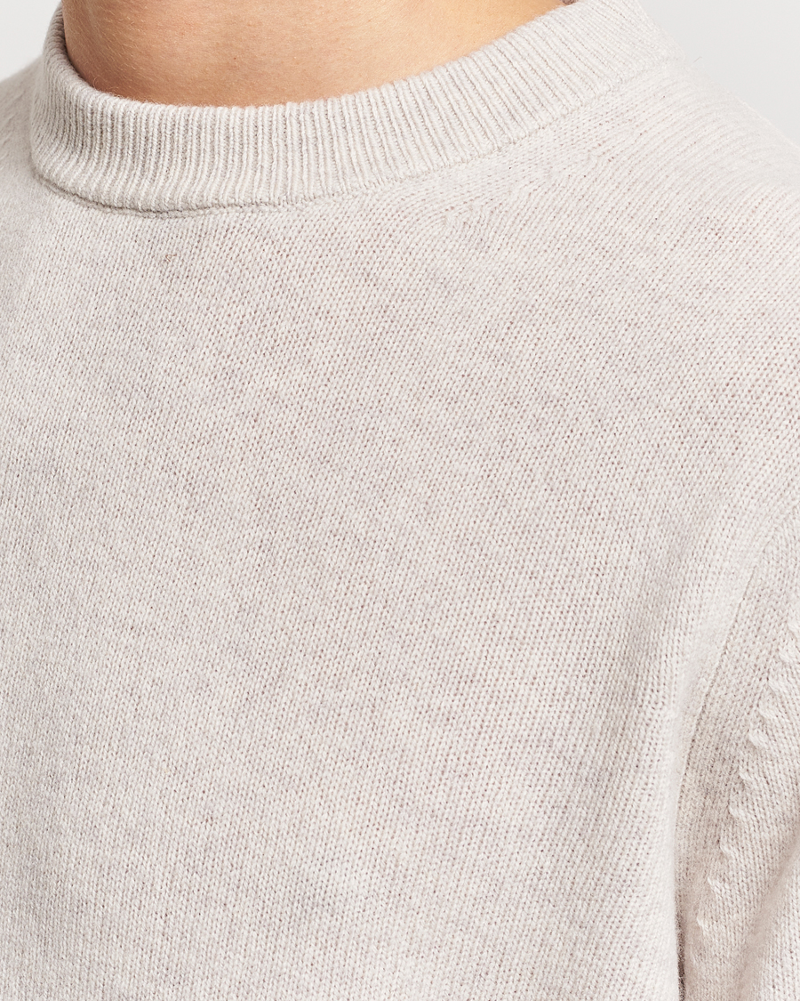 Men | Sweaters & Knitwear | Samsøe Samsøe | Isak Merino Knitted Sweater Silver Lining