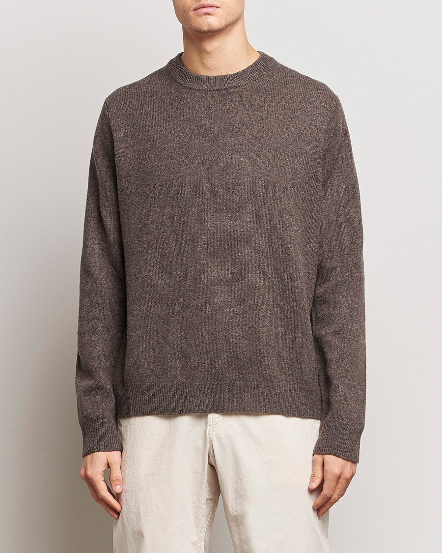Men | Sweaters & Knitwear | Samsøe Samsøe | Isak Merino Knitted Sweater Major Brown