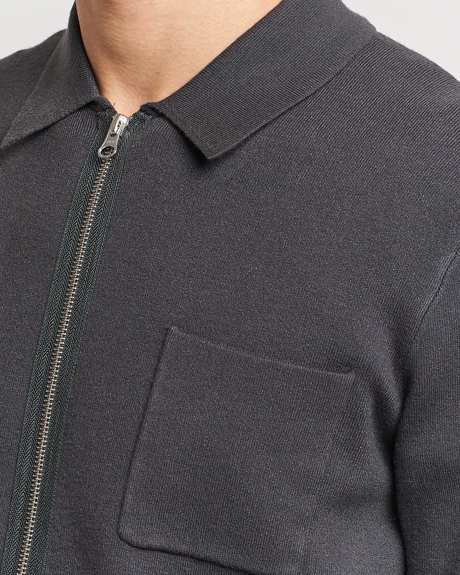 Men | Sweaters & Knitwear | Samsøe Samsøe | Guna Full Zip Volcanic Ash