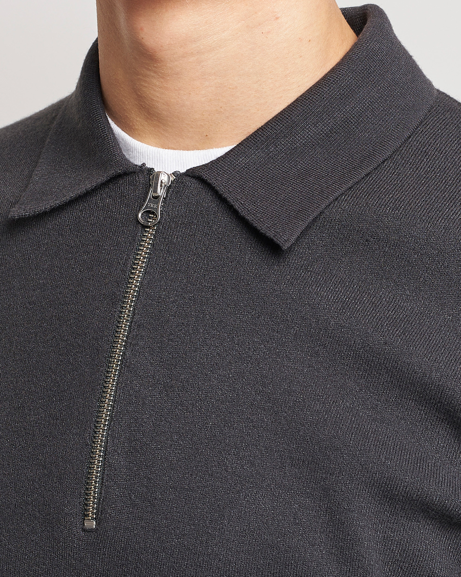 Men | Sweaters & Knitwear | Samsøe Samsøe | Guna Half Zip Volcanic Ash