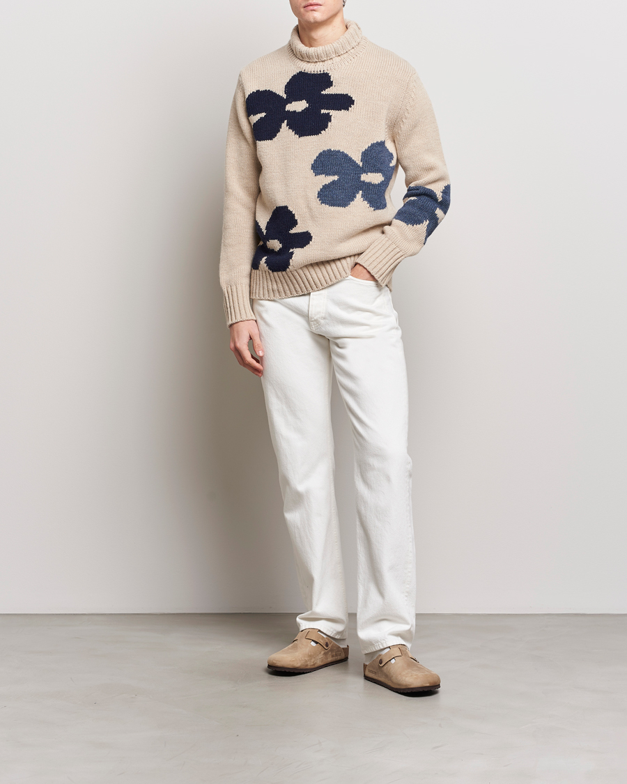 Men | Sweaters & Knitwear | NN07 | Douglas Alpaca Polo Ecru
