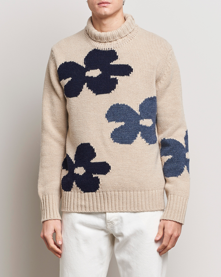 Men | Sweaters & Knitwear | NN07 | Douglas Alpaca Polo Ecru